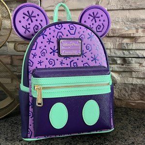 NWT Loungefly Mickey Mouse The Main Attraction Mad Tea Party Mini Backpack